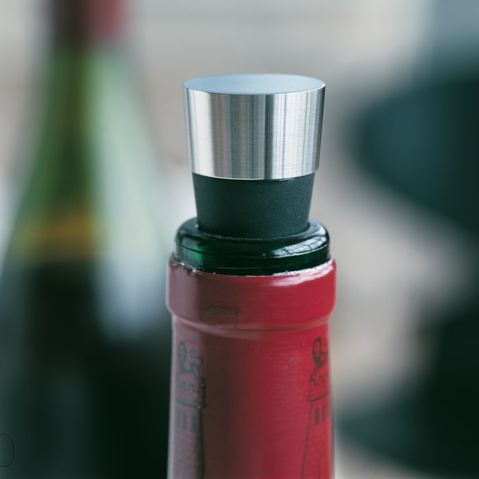 Rosendahl 25030 Grand Cru Wine Stopper in Black/Steel