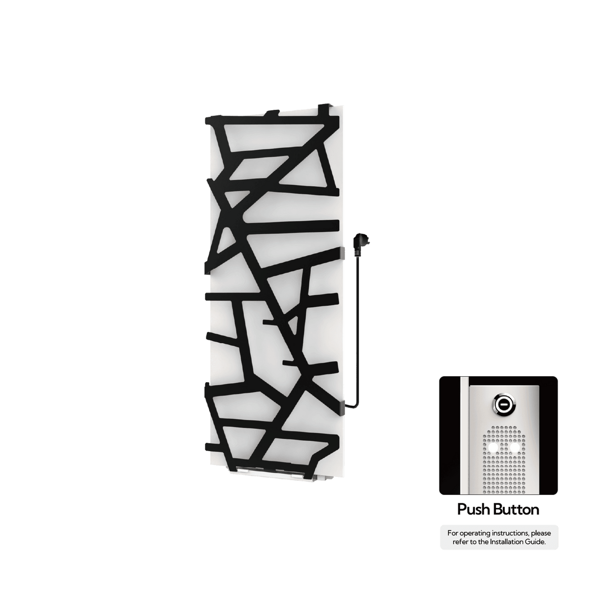 P&Bhusri S08-M-BLK-N S08 Towel Warmer in Matte Black
