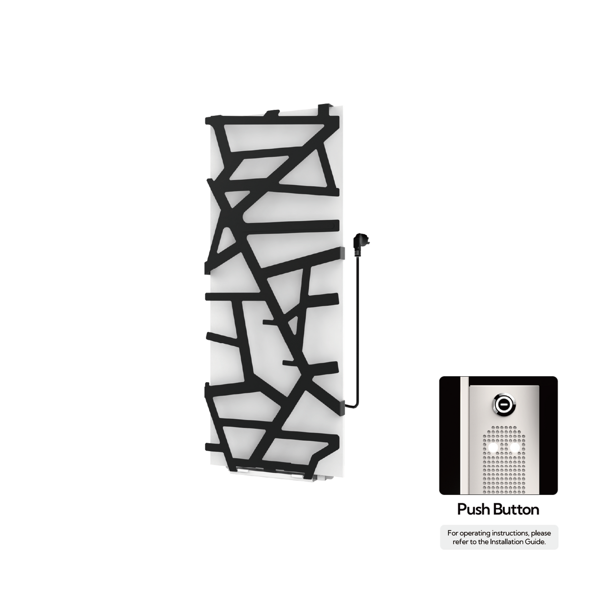 P&Bhusri S08-M-MBL-N S08 Towel Warmer in Mist Black