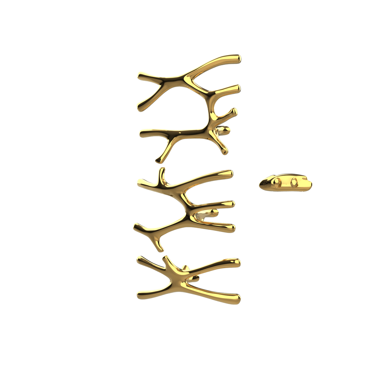 P&Bhusri S7-LMS-24K-XA Daphne's Branch Large + Medium + Small Towel Warmer in PVD 24K Gold