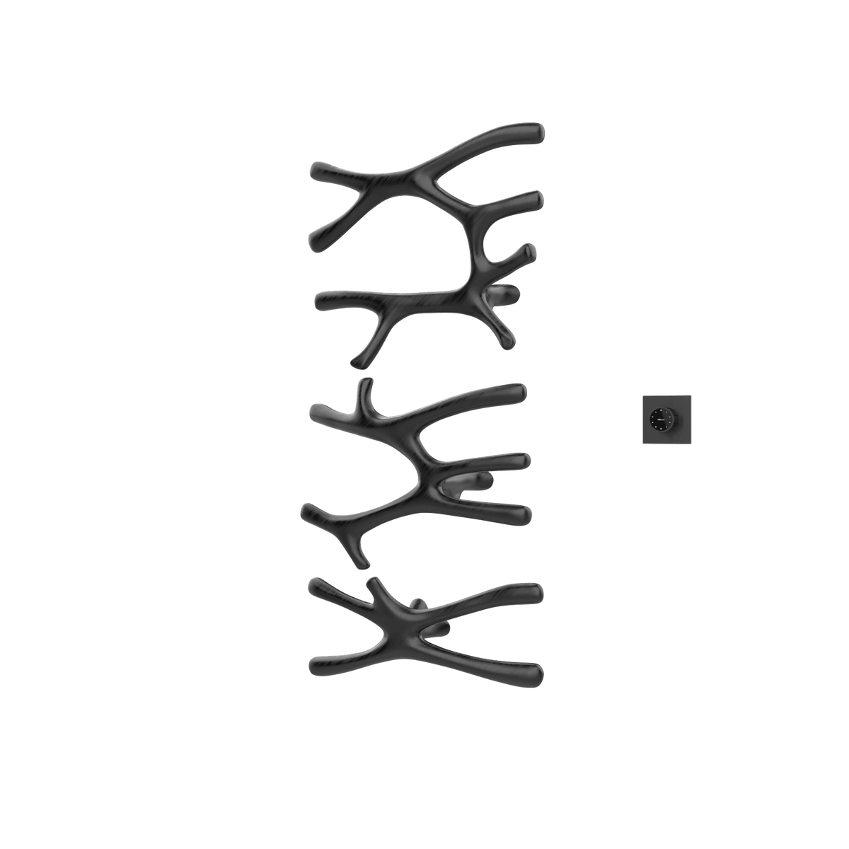 P&Bhusri S7-LMS-BBN-XM Daphne's Branch Large + Medium + Small Towel Warmer in PVD Brushed Black Nickel