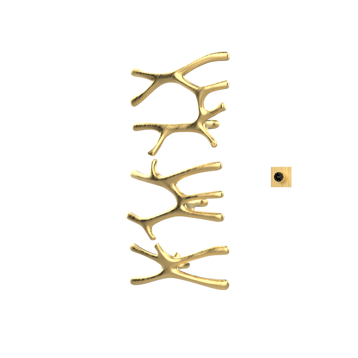 P&Bhusri S7-LMS-BLG-XM Daphne's Branch Large + Medium + Small Towel Warmer in PVD Brushed Luxury Gold