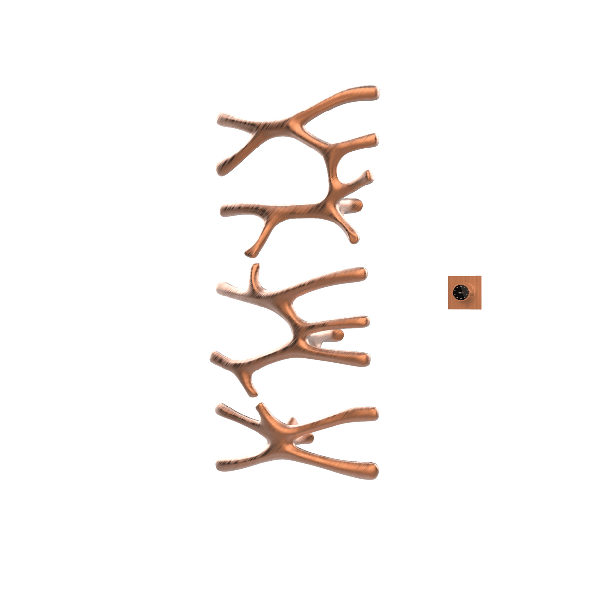 P&Bhusri S7-LMS-BRG-XM Daphne's Branch Large + Medium + Small Towel Warmer in PVD Brushed Rose Gold