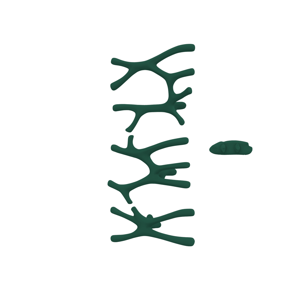 P&Bhusri S7-LMS-EGR-XA Daphne's Branch Large + Medium + Small Towel Warmer in Emerald Green