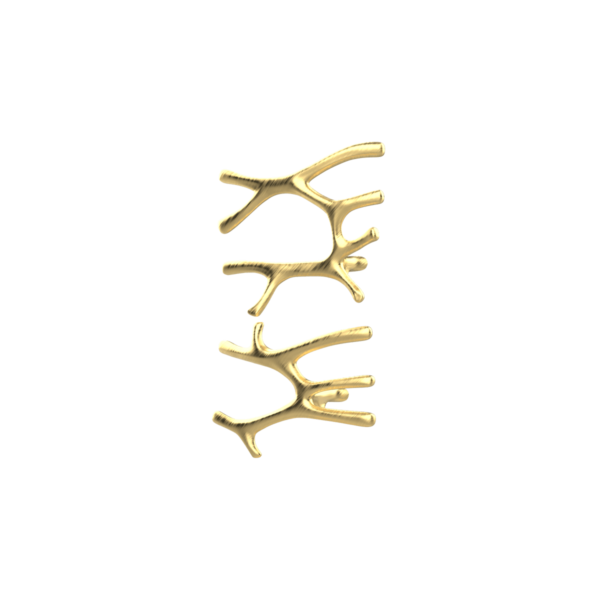 P&Bhusri S7-LM-BBR-SC Daphne's Branch Large + Medium Towel Warmer in PVD Brushed Brass