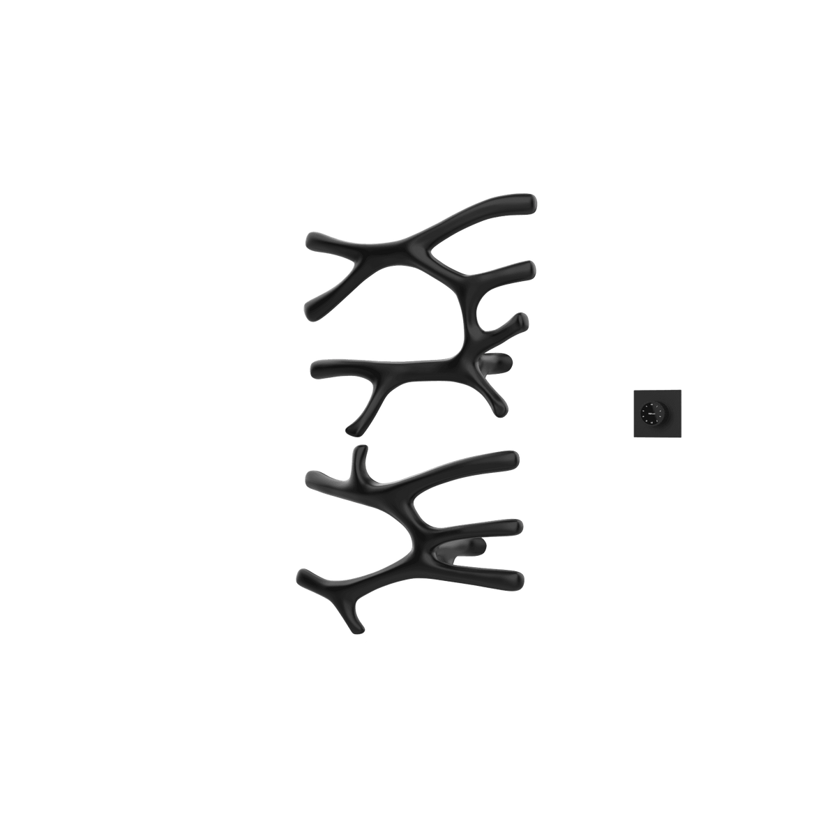 P&Bhusri S7-LM-BLK-XM Daphne's Branch Large + Medium Towel Warmer in Matte Black