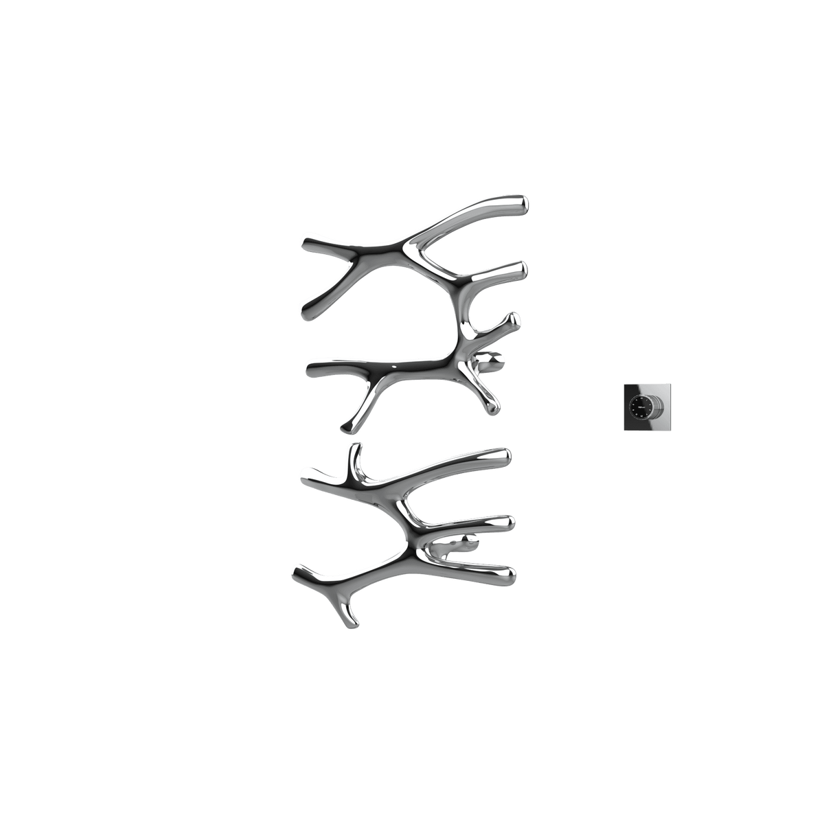 P&Bhusri S7-LM-CHR-XM Daphne's Branch Large + Medium Towel Warmer in Polished Chrome