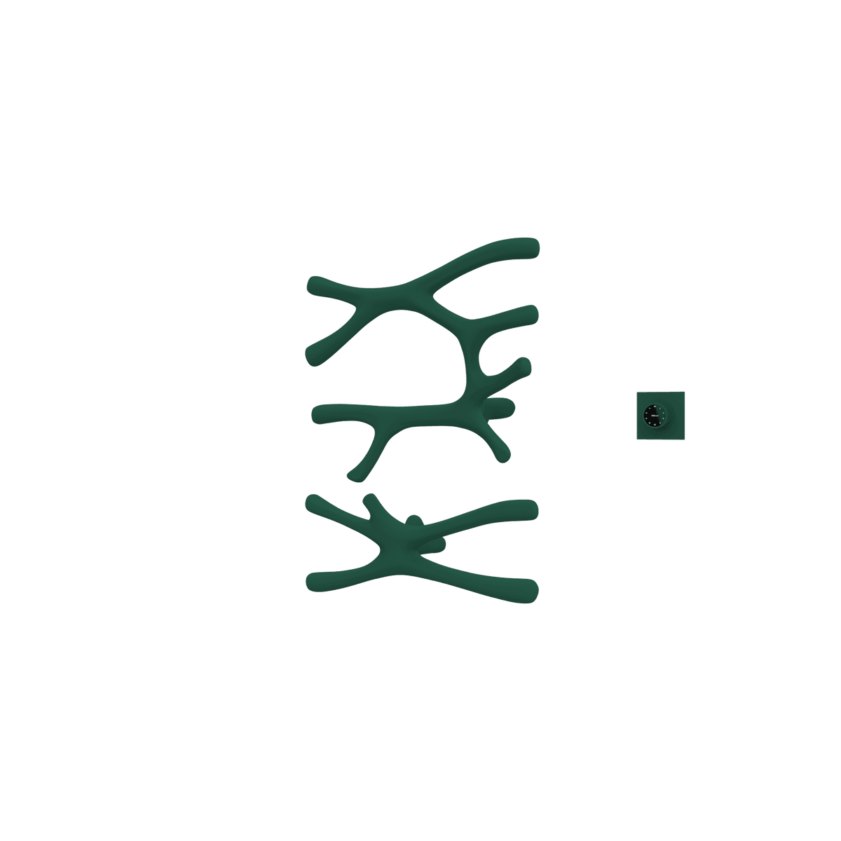 P&Bhusri S7-LS-EGR-XM Daphne's Branch Large + Small Towel Warmer in Emerald Green