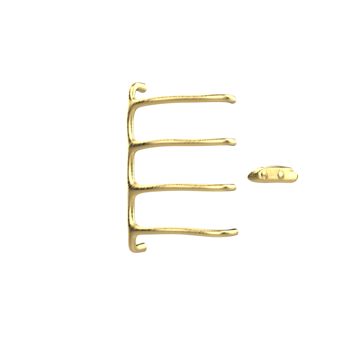 P&Bhusri S8-M-BBR-XA Tuscany Glimmer Towel Warmer in PVD Brushed Brass