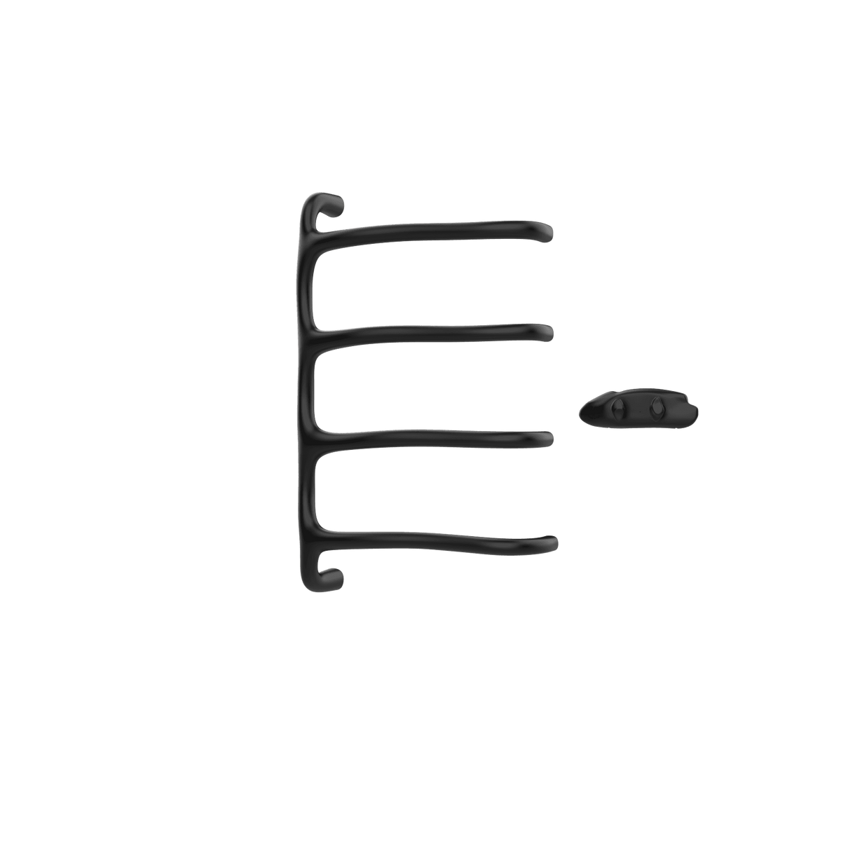 P&Bhusri S8-M-BLK-XA Tuscany Glimmer Towel Warmer in Matte Black
