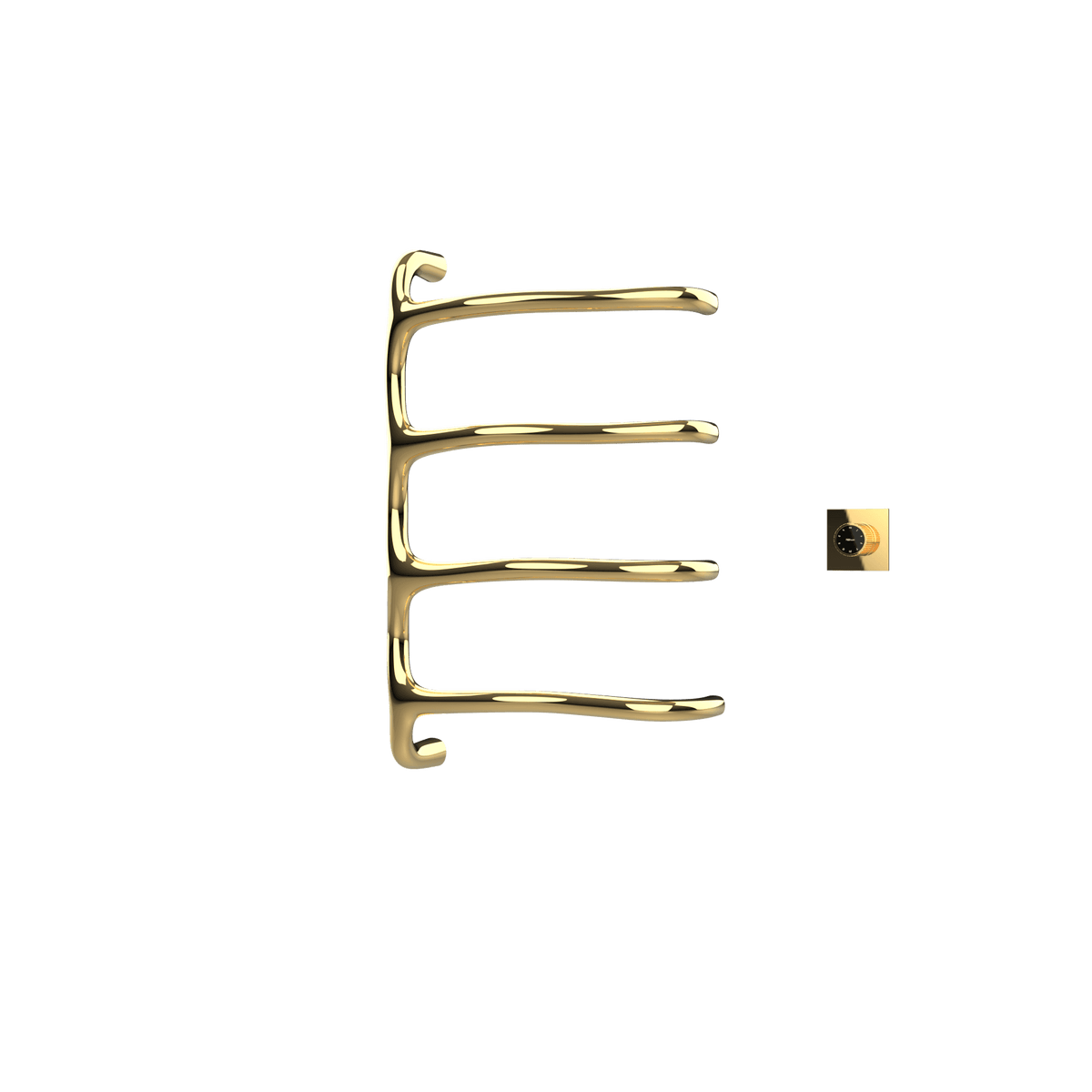 P&Bhusri S8-M-LGD-XM Tuscany Glimmer Towel Warmer in PVD Polished Luxury Gold