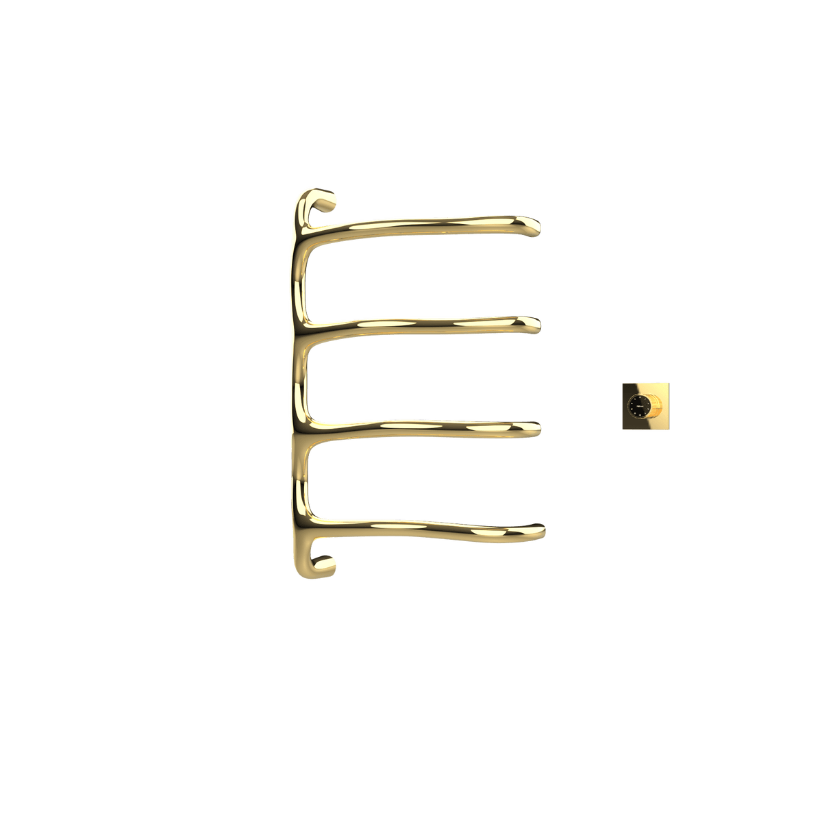 P&Bhusri S8-M-PBR-XM Tuscany Glimmer Towel Warmer in PVD Polished Brass
