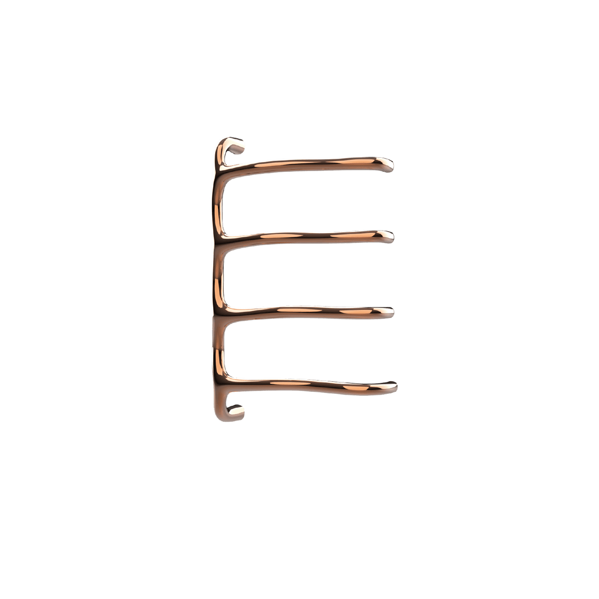 P&Bhusri S8-M-RGD-SC Tuscany Glimmer Towel Warmer in PVD Polished Rose Gold