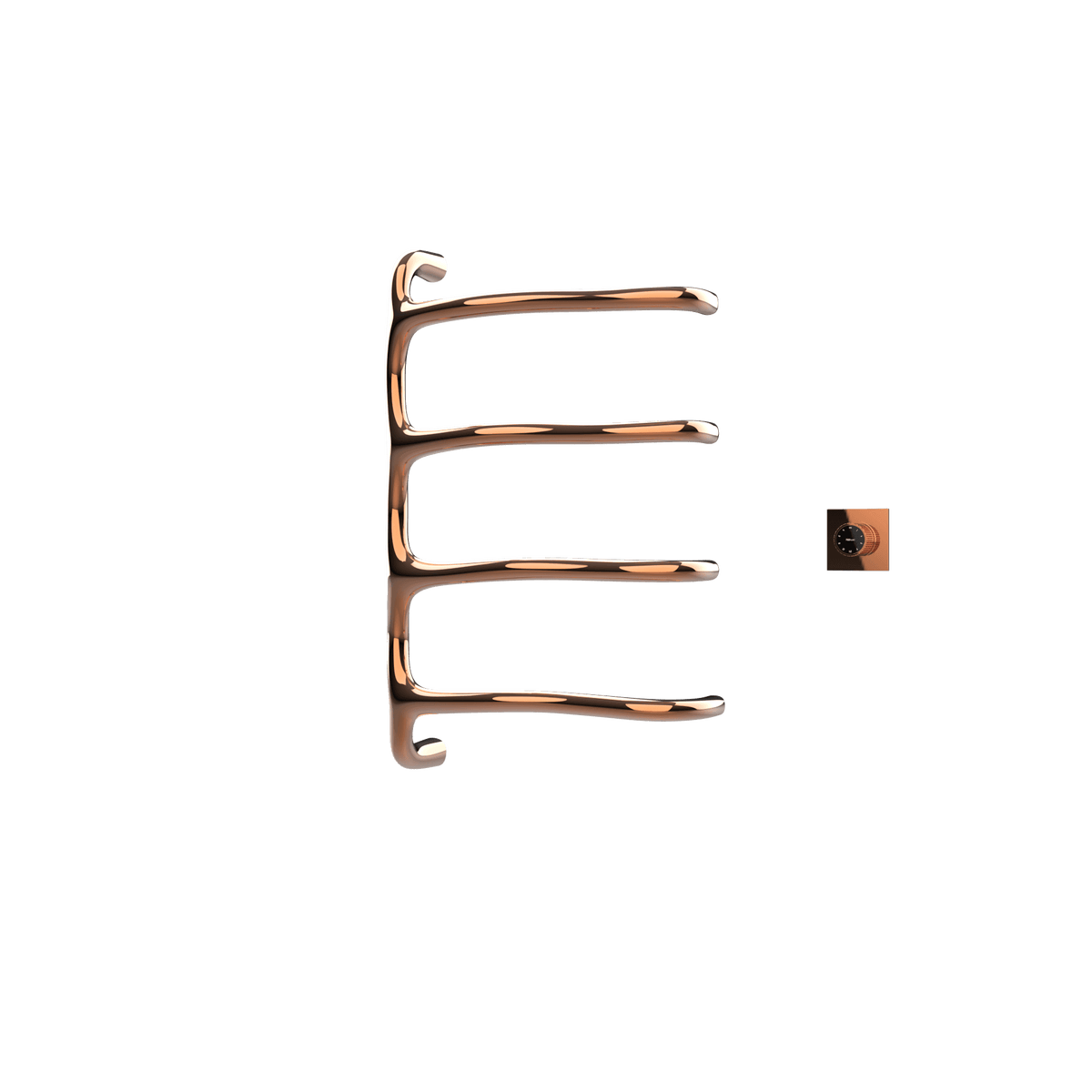 P&Bhusri S8-M-RGD-XM Tuscany Glimmer Towel Warmer in PVD Polished Rose Gold