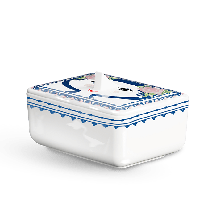 Bjørn Wiinblad 56572 Dora Butter Dish in Blue