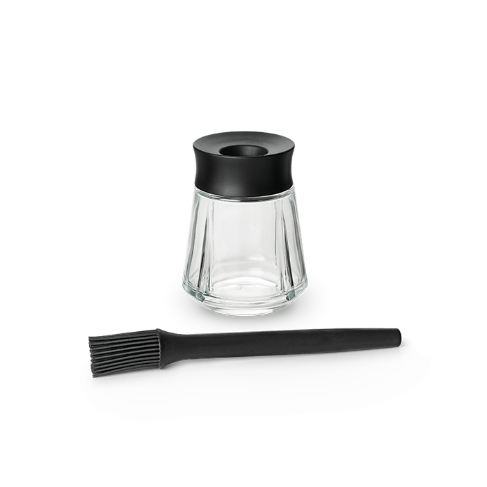 Rosendahl 16097 Grand Cru Marinade Glass with Brush in Black