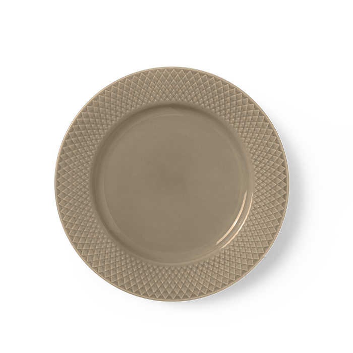 Lyngby Porcelæn 201810 Rhombe Earth Plate in Clay