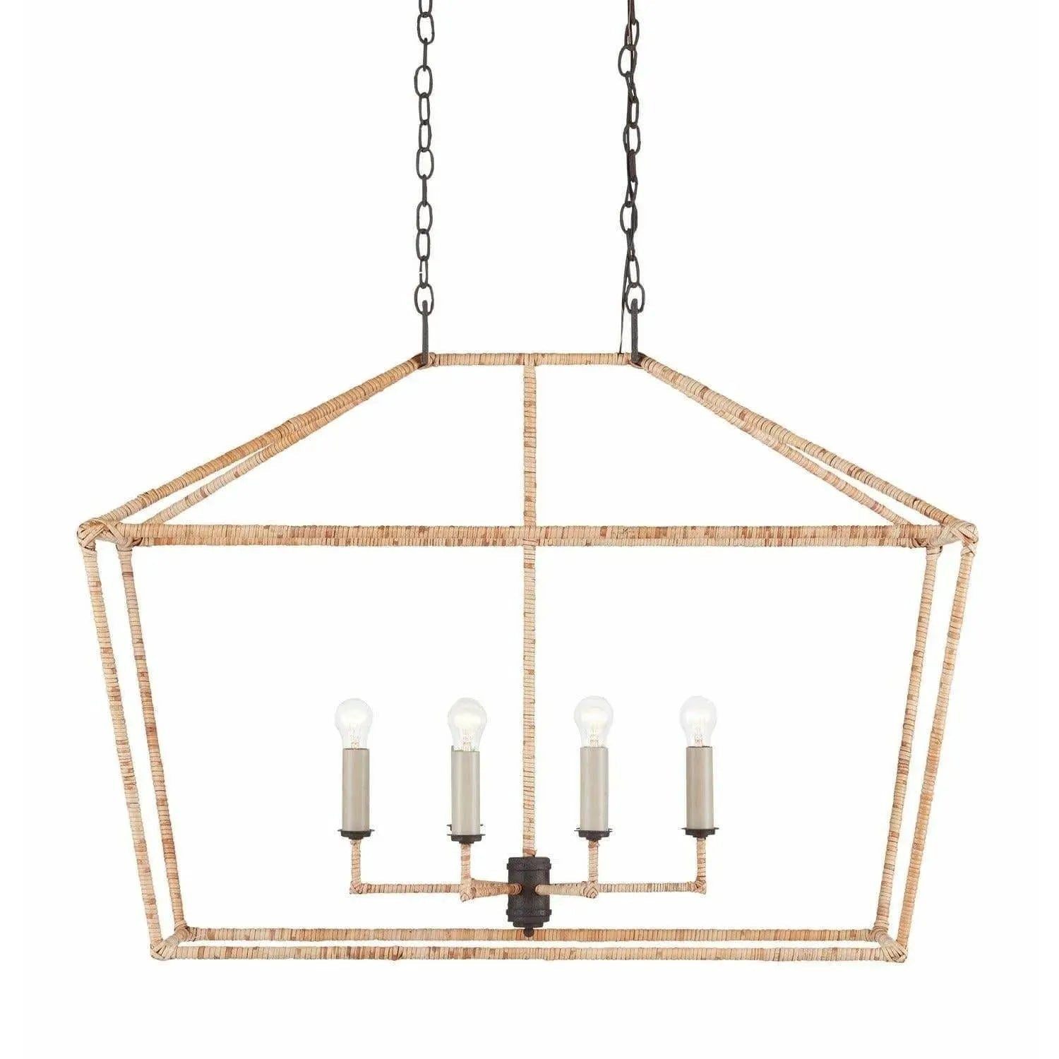 Currey and Company - Denison Rattan Lantern - 9000-0874 | The Rug District