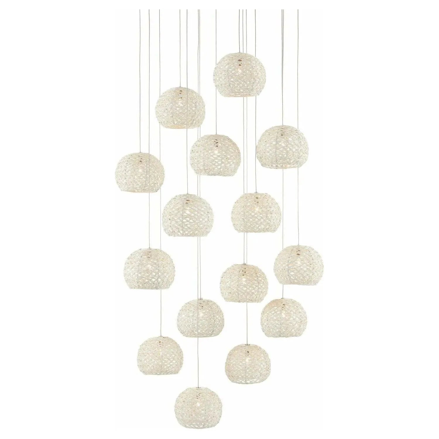 Currey and Company - Piero Round 15-Light Multi-Drop Pendant - 9000-0912 | The Rug District