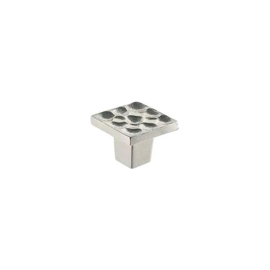 Du Verre Hardware - Pomegranate Square Knob - DVP11-SN | The Rug District