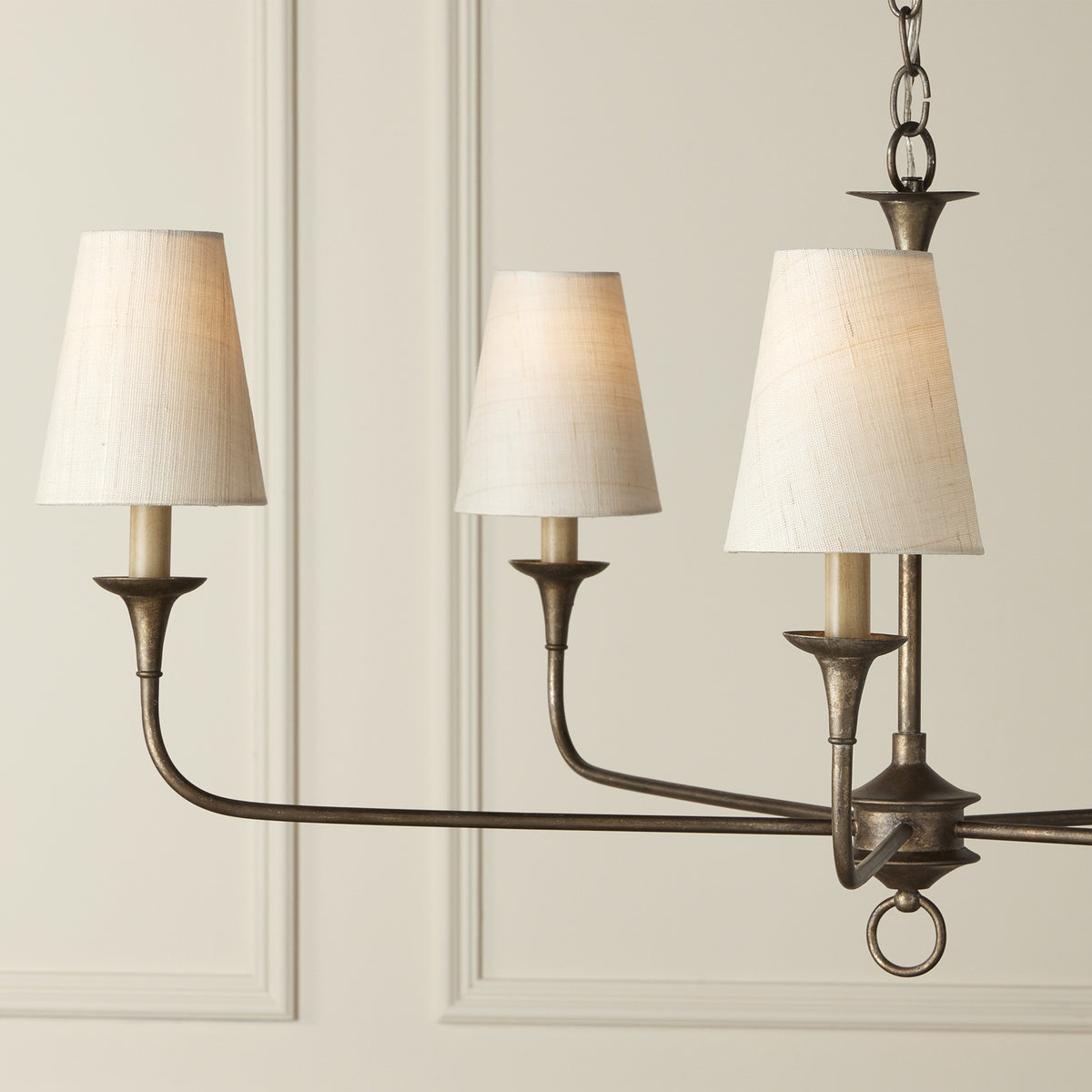 Currey and Company 0900-0025 Fine Grasscloth Chandelier Shade in Light Natural