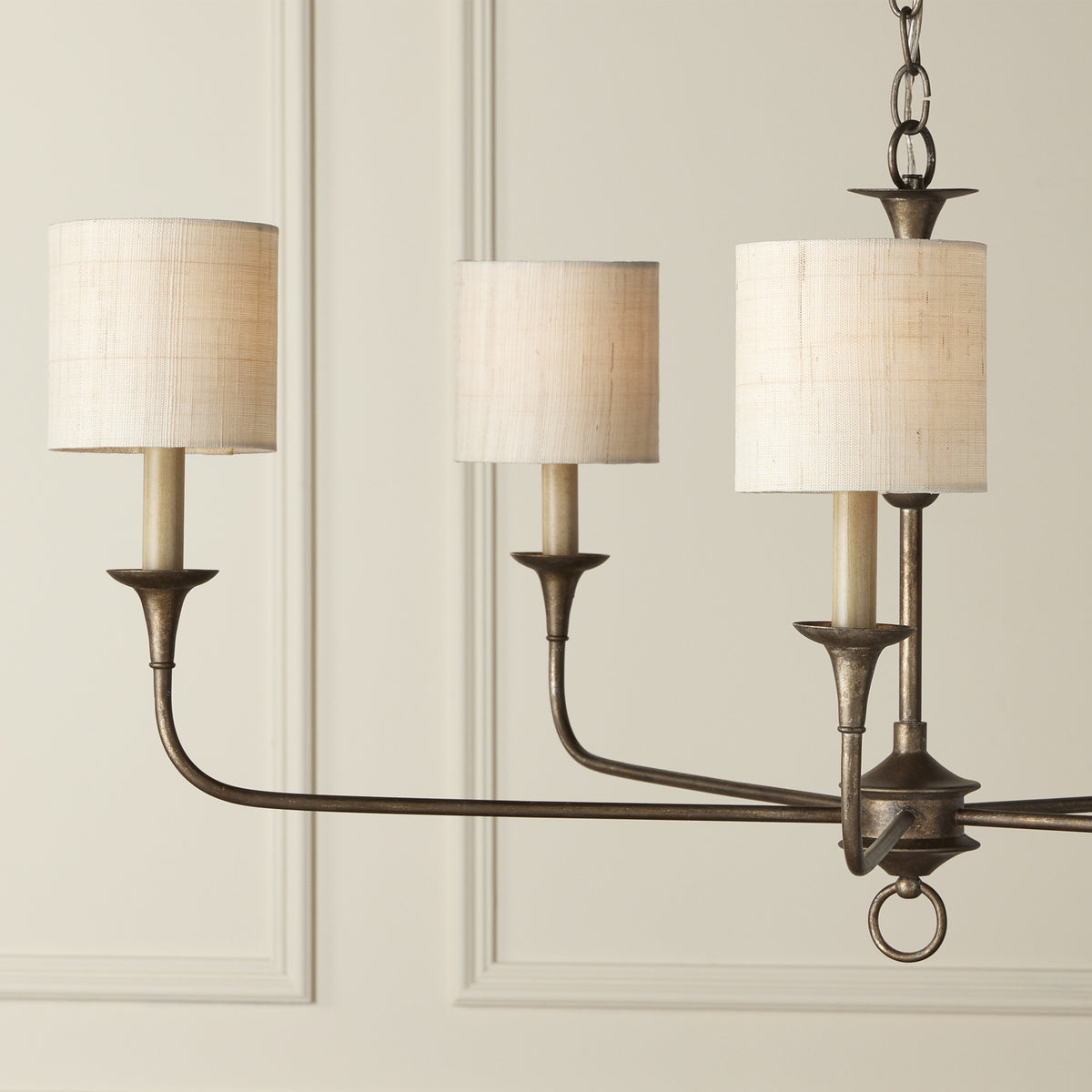 Currey and Company 0900-0026 Fine Grasscloth Chandelier Shade in Light Natural
