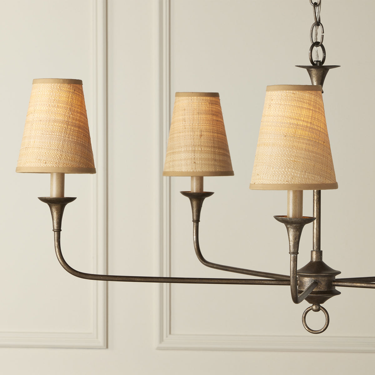 Currey and Company 0900-0027 Grasscloth Chandelier Shade in Natural