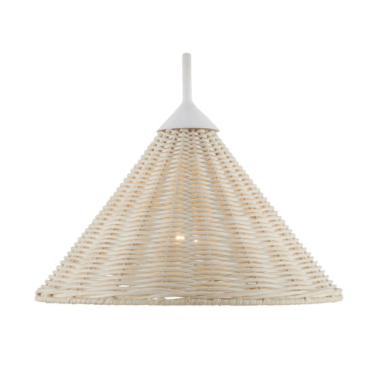 Currey and Company - 5000-0219 - One Light Wall Sconce - Basket Collection - White/Bleached Natural