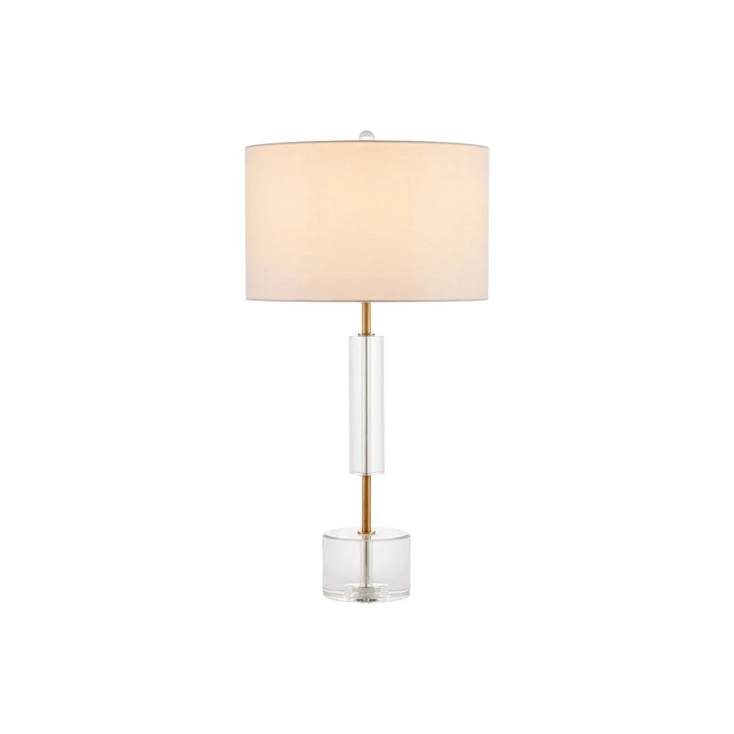 Currey and Company - 6000-0971 - One Light Table Lamp - Deville - Clear / Antique Brass