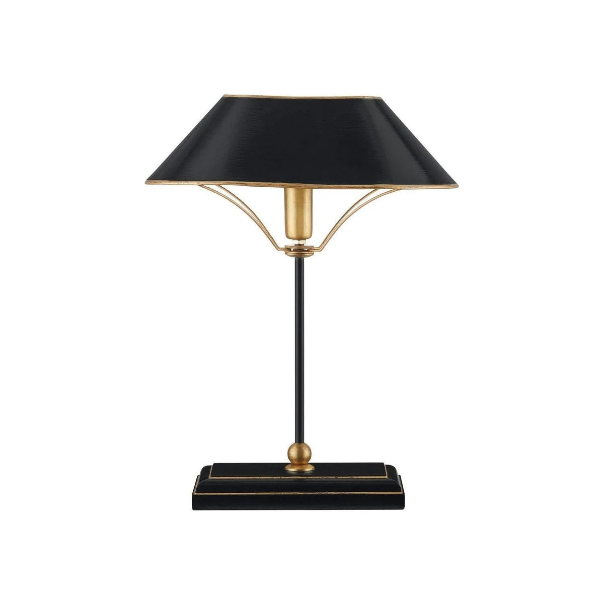 Currey and Company - 6000-0982 - One Light Table Lamp - Daphne - Black / Antique Gold
