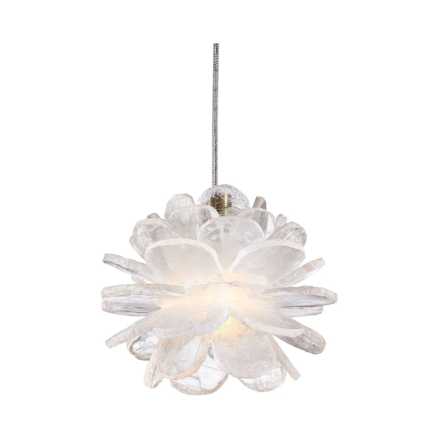 Currey and Company - 9000-1268 - One Light Pendant - Clarity - Natural / Brass