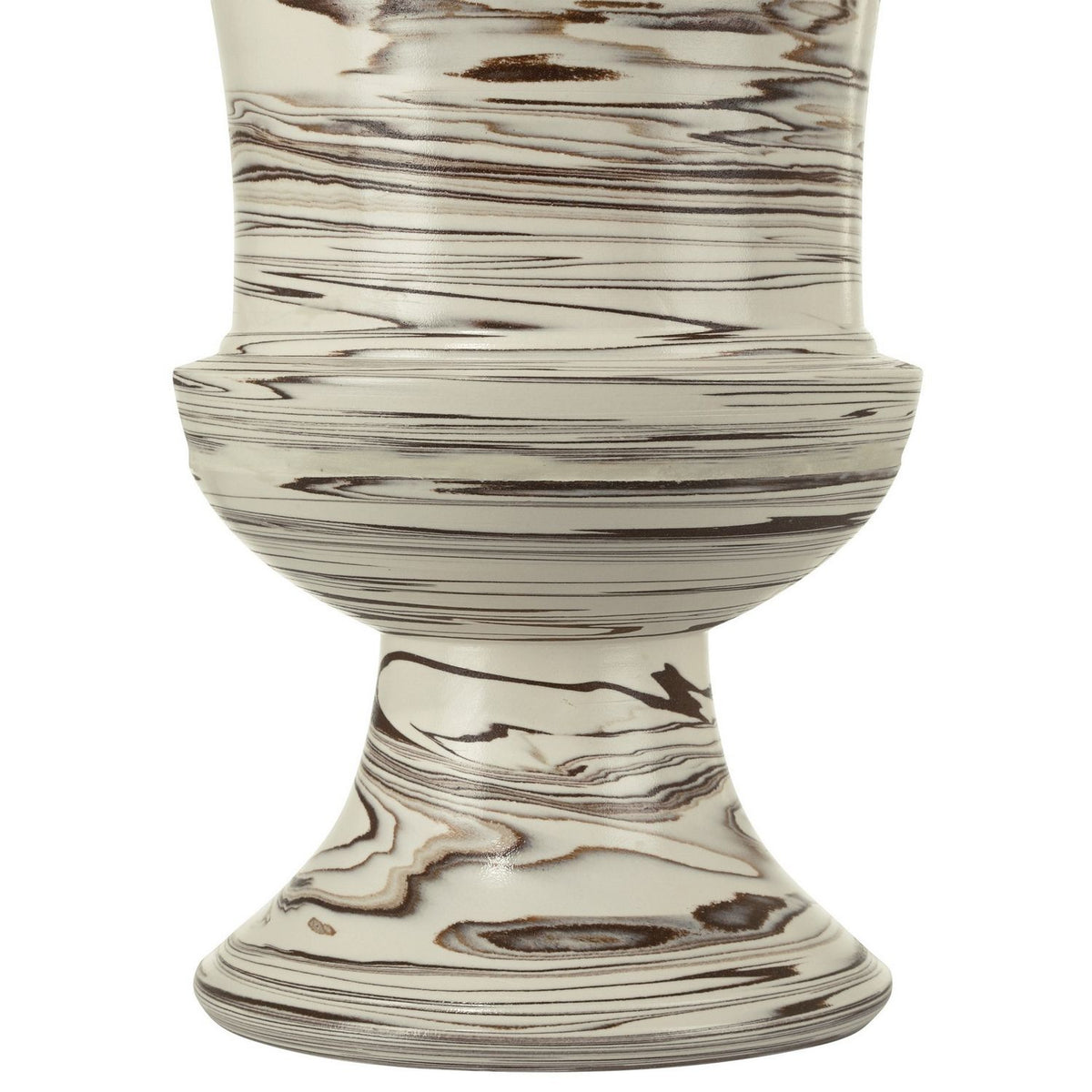 Currey and Company 1200-1010 Jejune Footed Vase in Beige/Brown