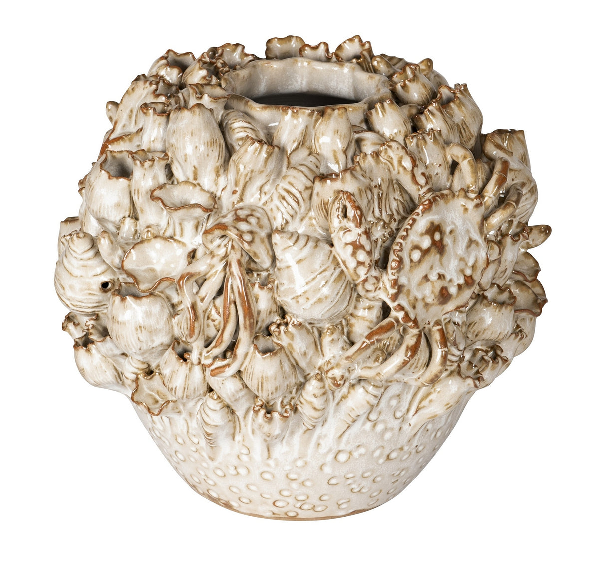 Currey and Company 1200-1052 Tidal Vase in Milky White