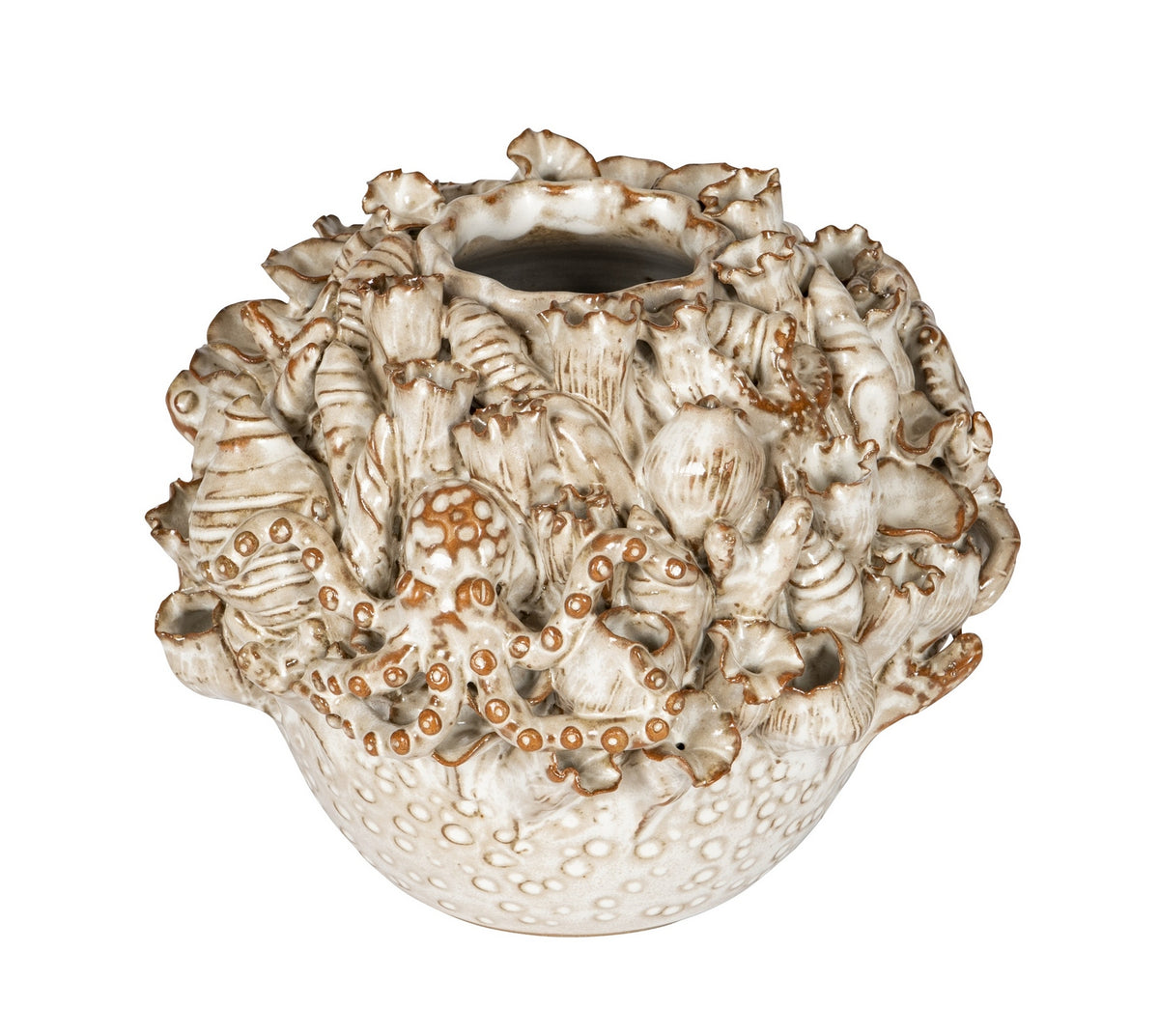 Currey and Company 1200-1053 Tidal Vase in Milky White
