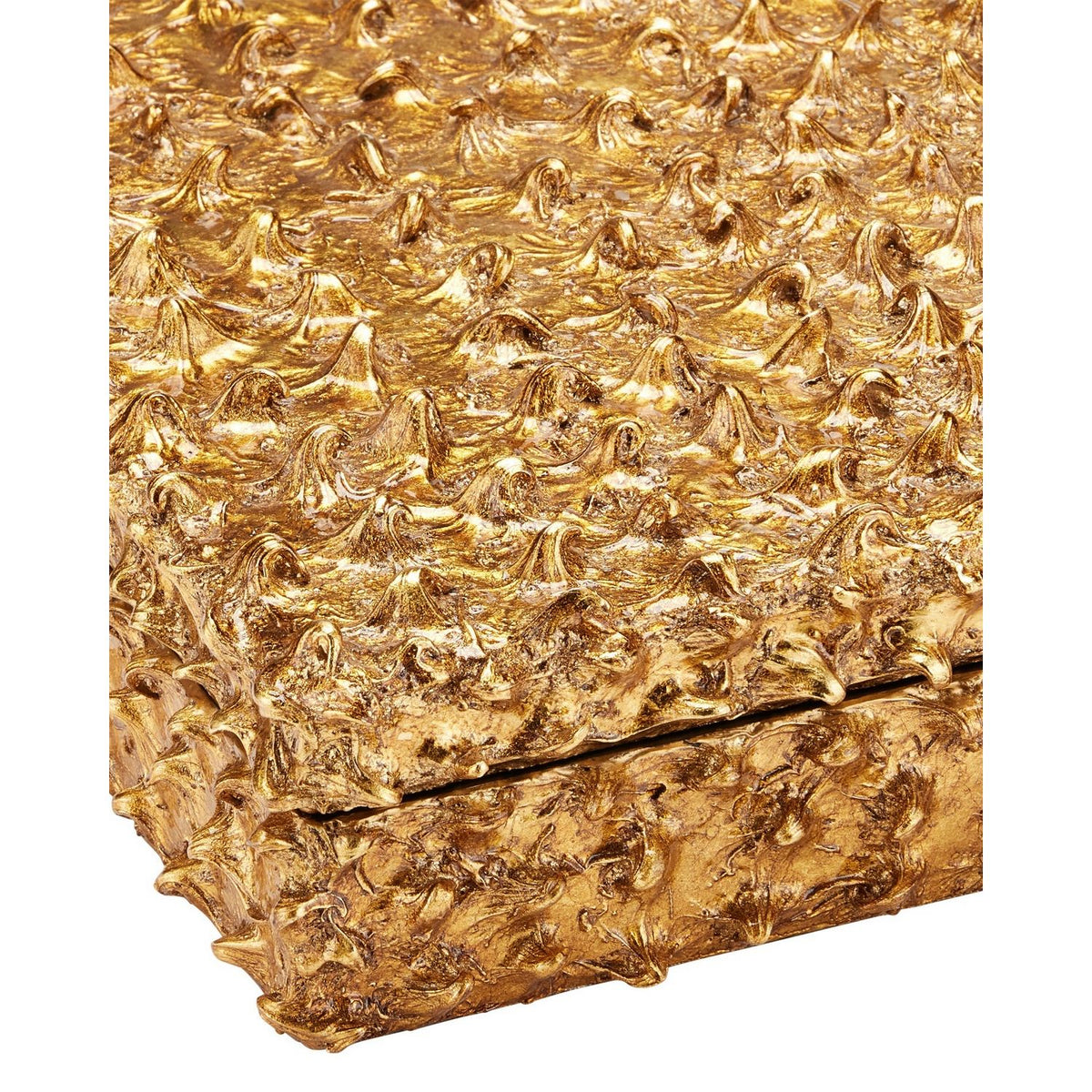 Currey and Company 1200-1055 Hazlitt Box in Gold Leaf