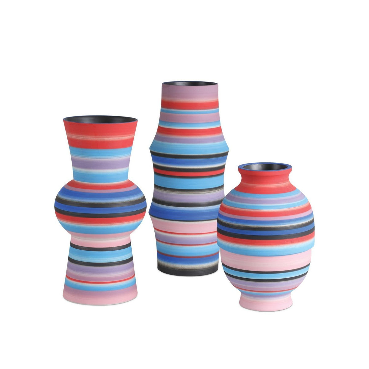 Currey and Company 1200-1097 Happy 80's Bright Vase in Blue/Pink/Red