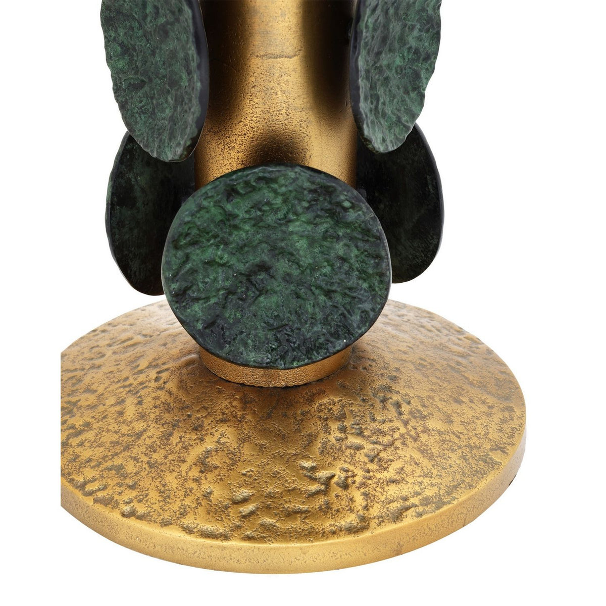Currey and Company 4000-0249 Nasturtium Accent Table in Antique Brass/Patina Brass