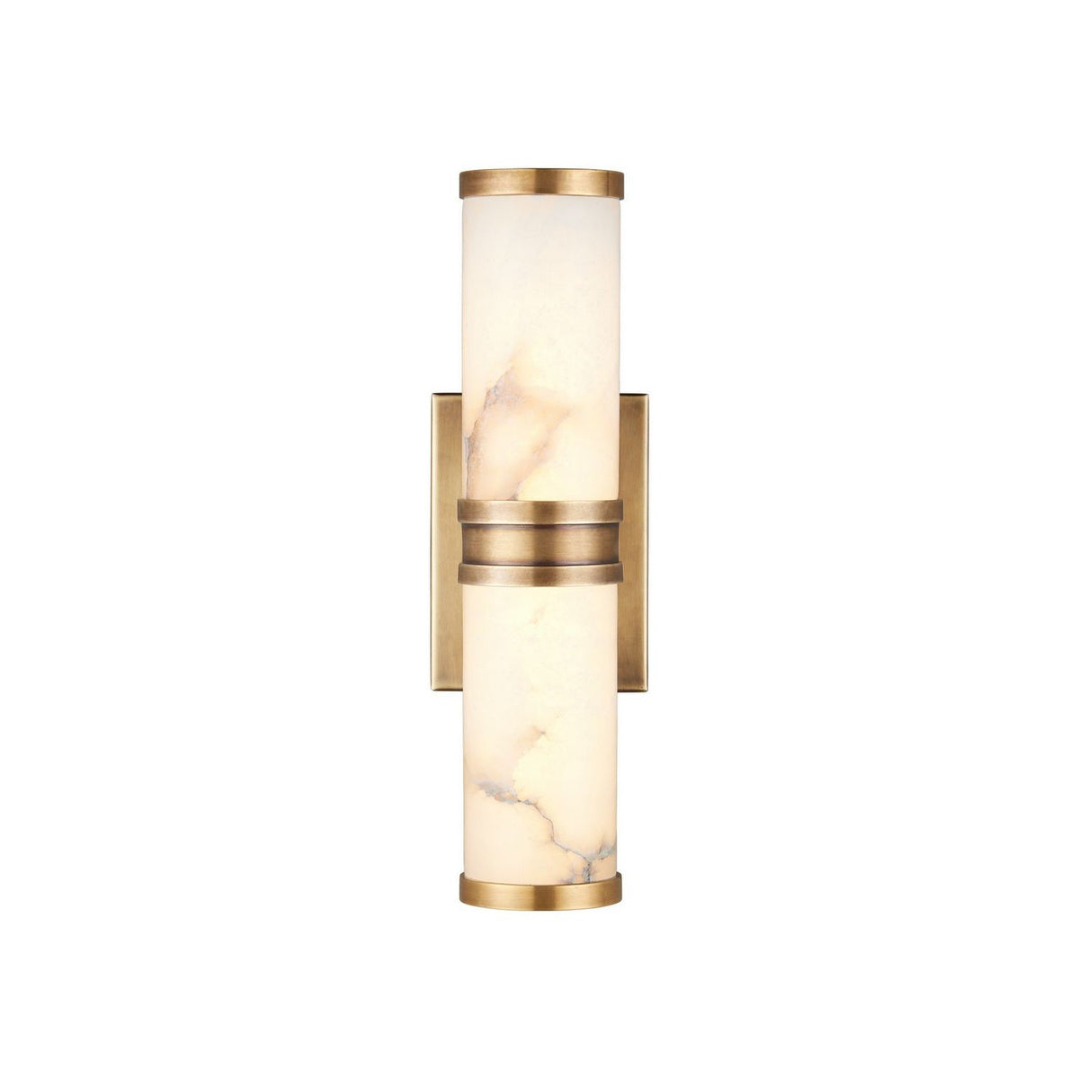 Currey and Company 5800-0076 Brenham Wall Sconce in Natural/Vintage Brass