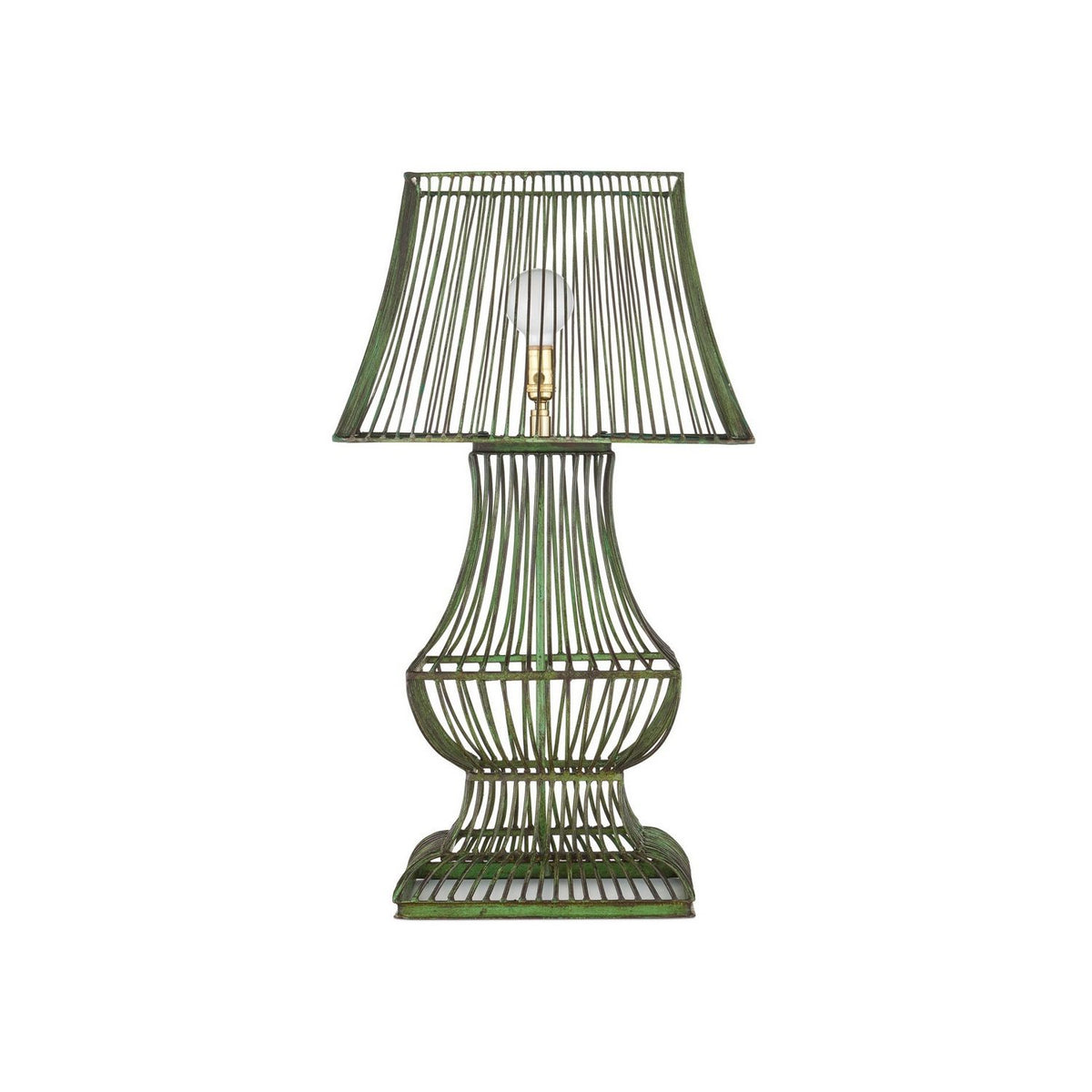 Currey and Company 6000-1062 Tuteurs Table Lamp in Distressed Green
