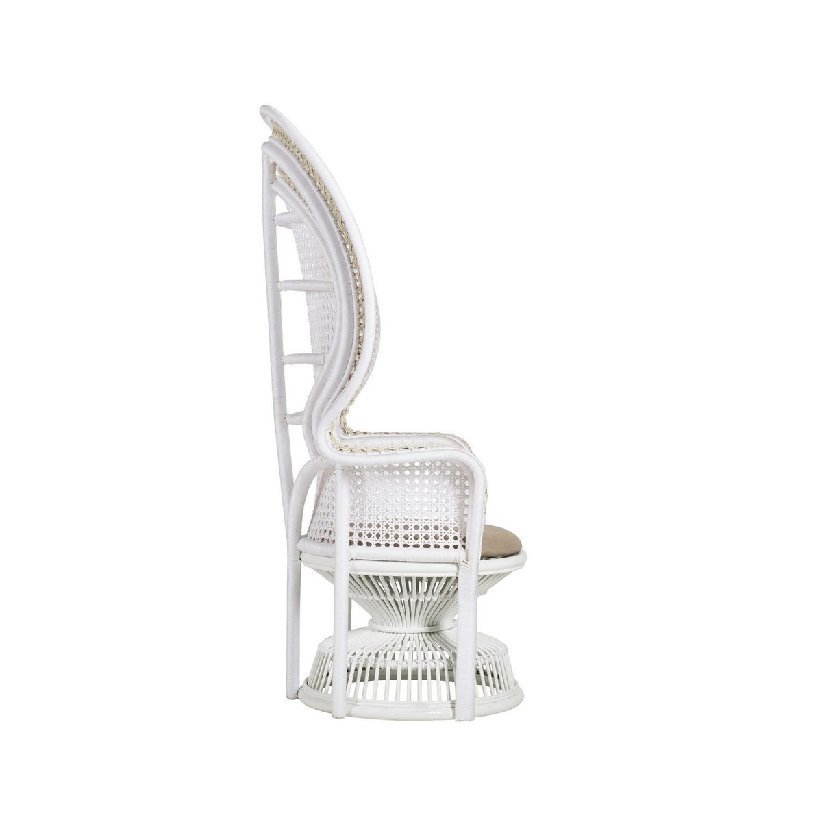Currey and Company 7000-1072 Emanuelle Armchair in White/Natural