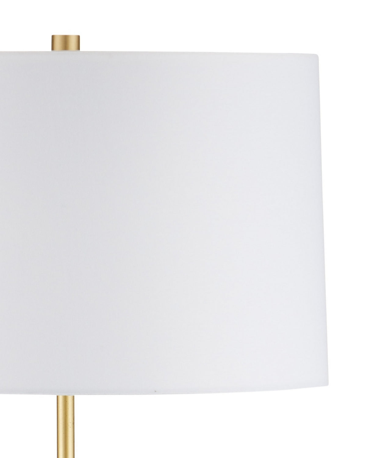 Currey and Company 8000-0175 Lathe Floor Lamp in Natural/Brushed Brass