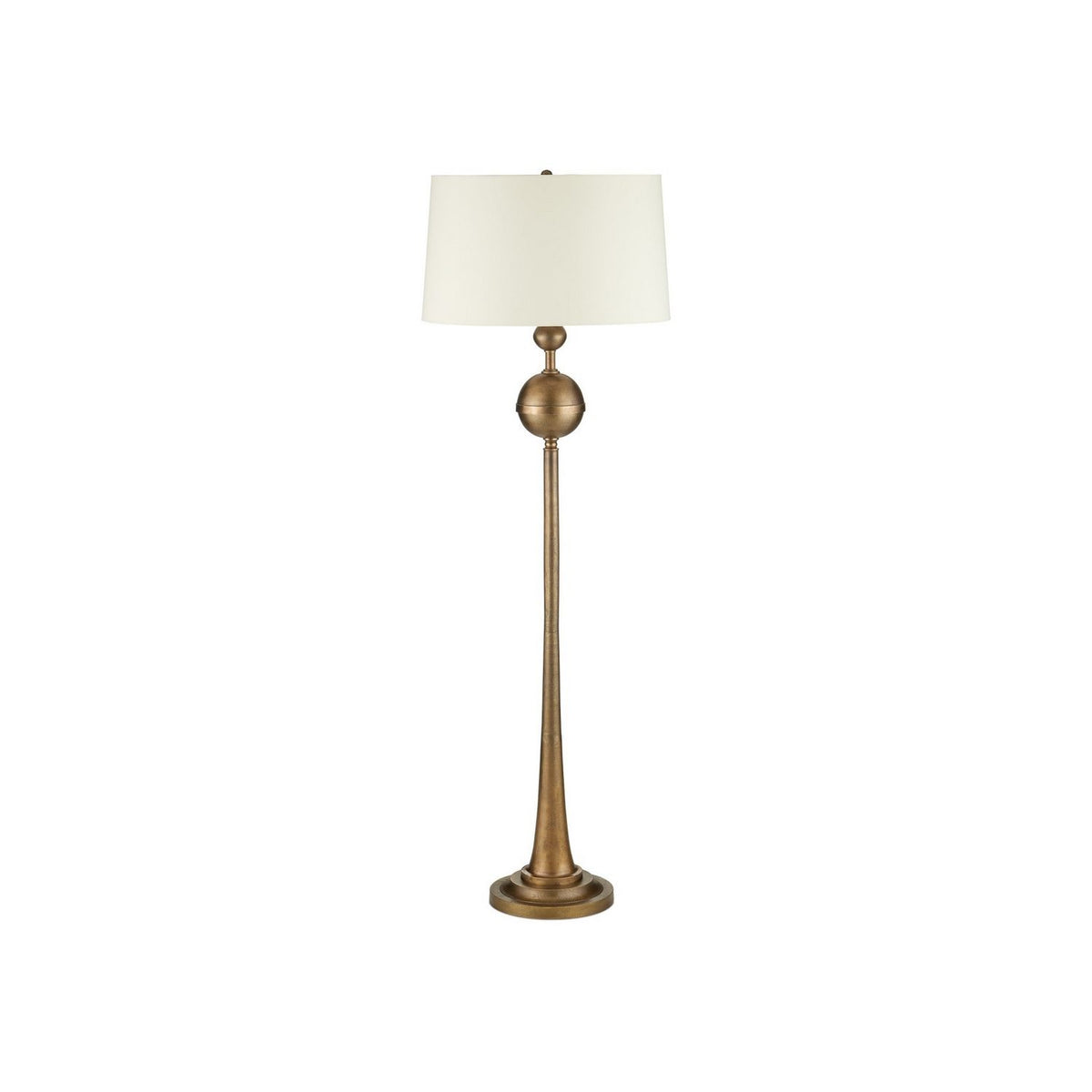Currey and Company 8000-0179 Boullee Floor Lamp in Antique Brass
