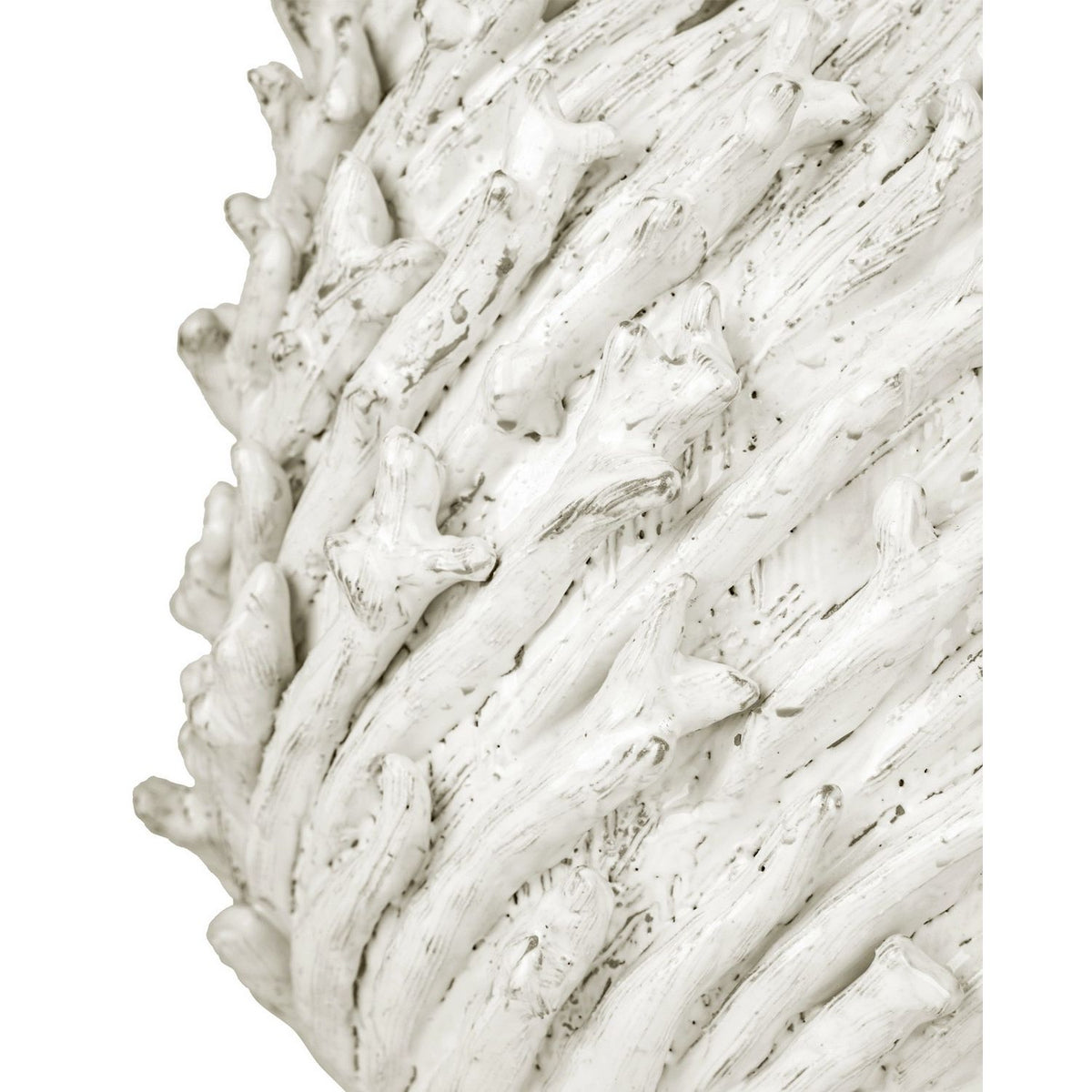 Currey and Company 1200-1108 Seadrift Vase in White
