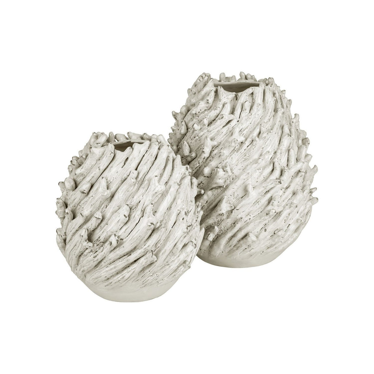 Currey and Company 1200-1109 Seadrift Vase in White