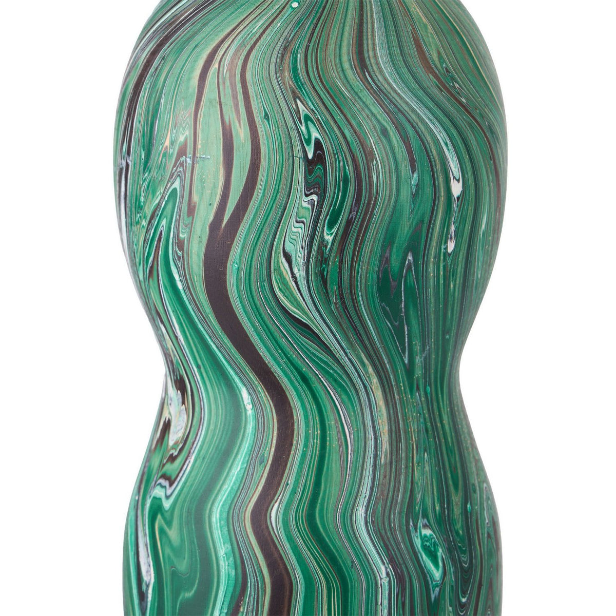 Currey and Company 1200-1117 Tamarind Vase in Marbleized Dark Green