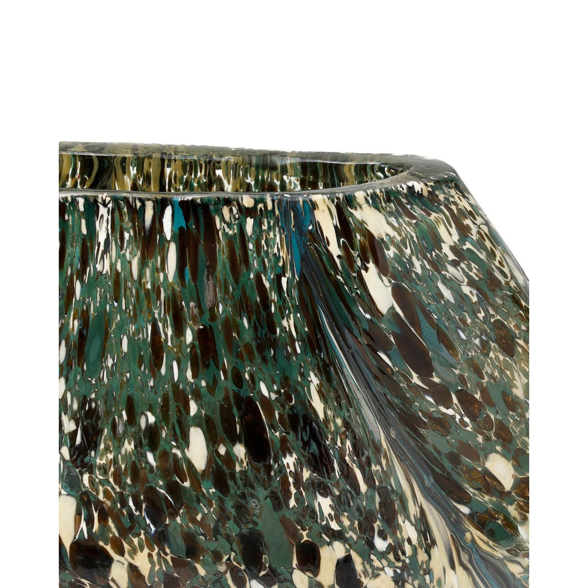 Currey and Company 1200-1119 Irida Vase in Black/Beige/Green