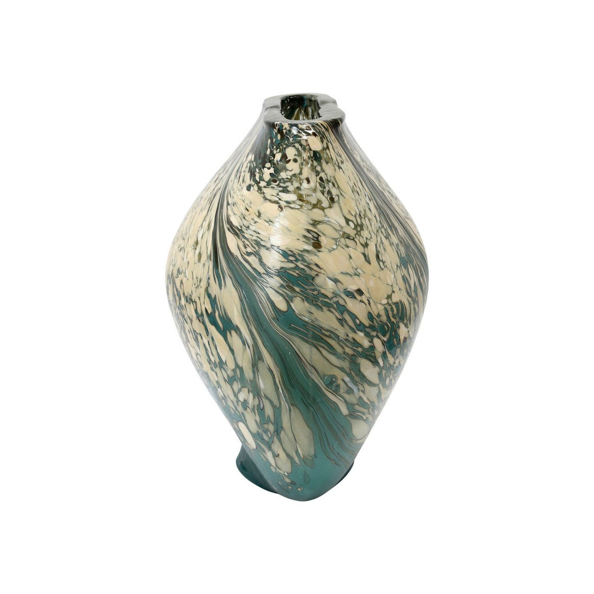 Currey and Company 1200-1119 Irida Vase in Black/Beige/Green