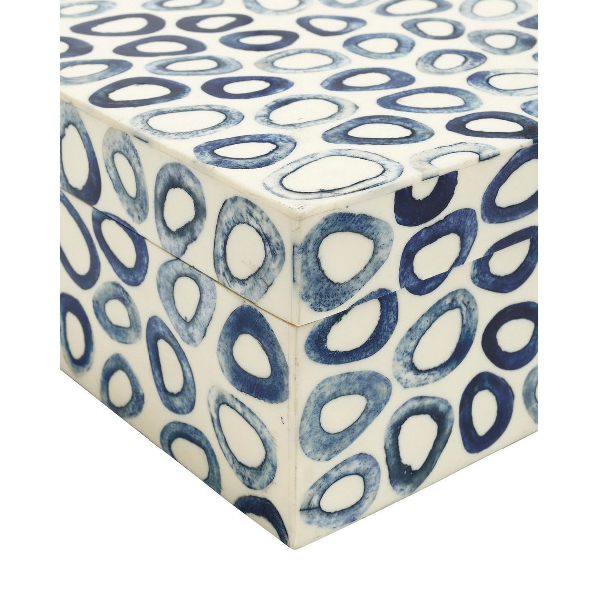Currey and Company 1200-1134 Ovoid Box Set of 2 in White/Blue