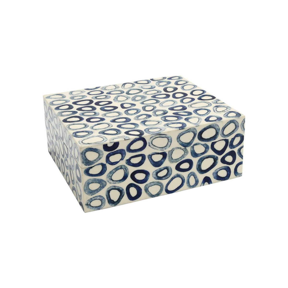 Currey and Company 1200-1134 Ovoid Box Set of 2 in White/Blue