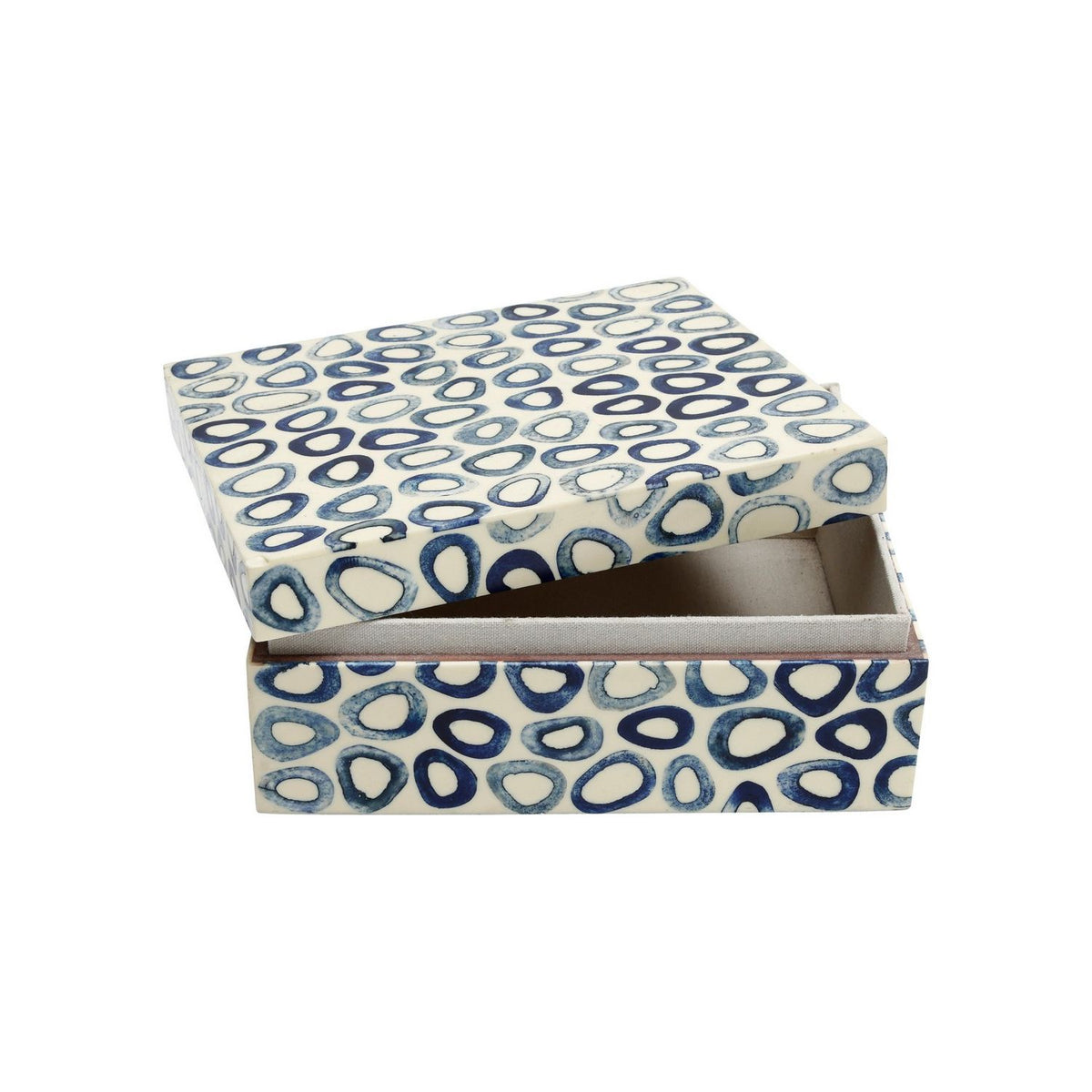 Currey and Company 1200-1134 Ovoid Box Set of 2 in White/Blue